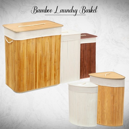 Bamboo laundry basket - bamboo,